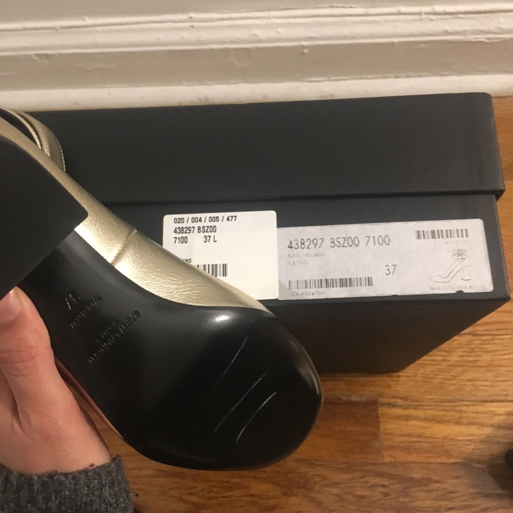 SAINT LAURENT DOUBLE STRAP BABIES SIZE 37 NWB - Picture 6 of 8